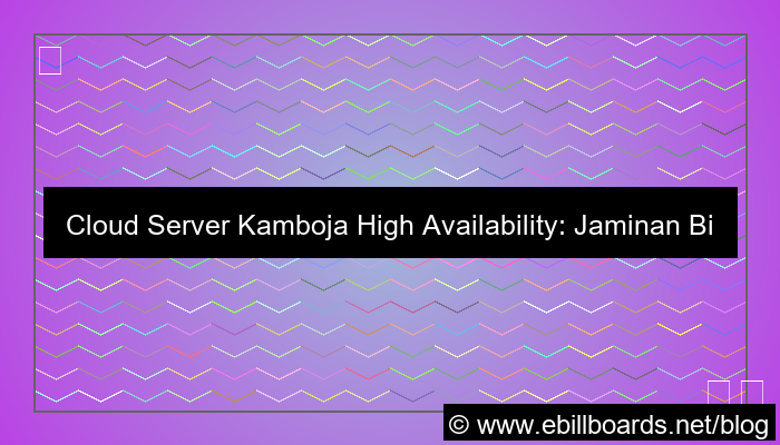 cloud server kamboja high availability