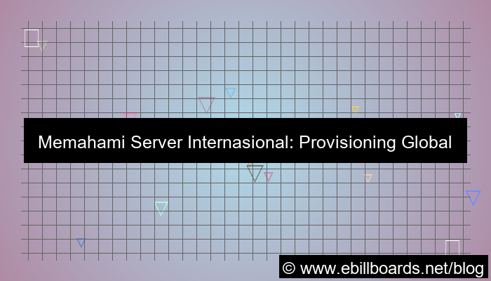 server internasional provisioning global