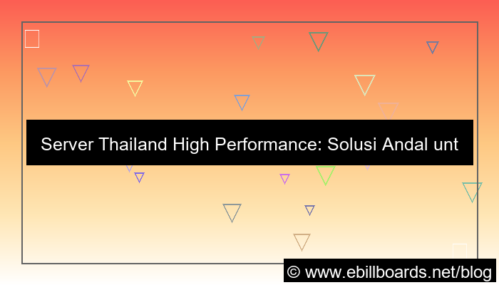server thailand high performance
