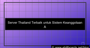 server thailand untuk membership system