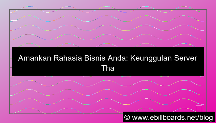 server thailand untuk secrets manager