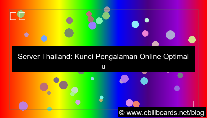 ilustrasi server thailand untuk visitor thailand